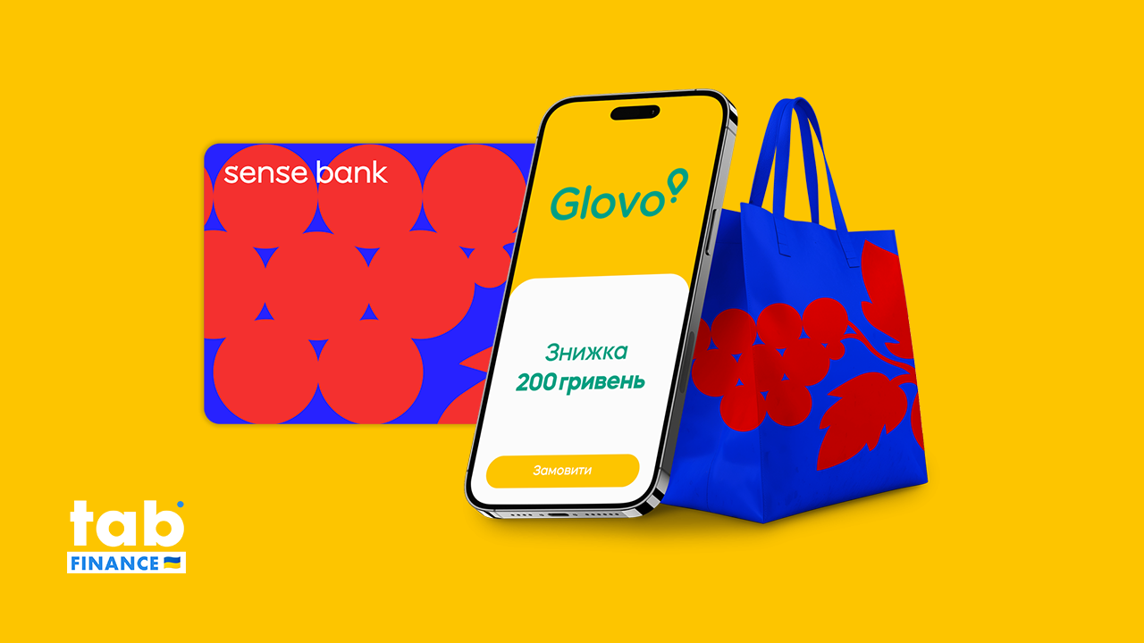 Безкоштовна доставка та знижка в «Glovo» від «Sense Bank»